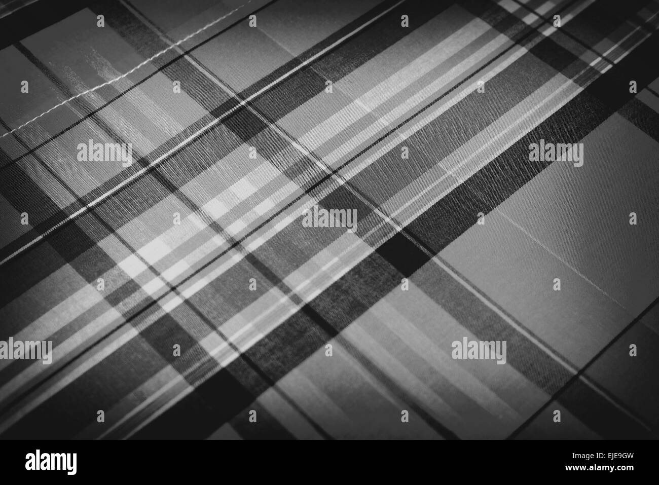 Textile tartan plaid fabric Black and White Stock Photos & Images - Alamy
