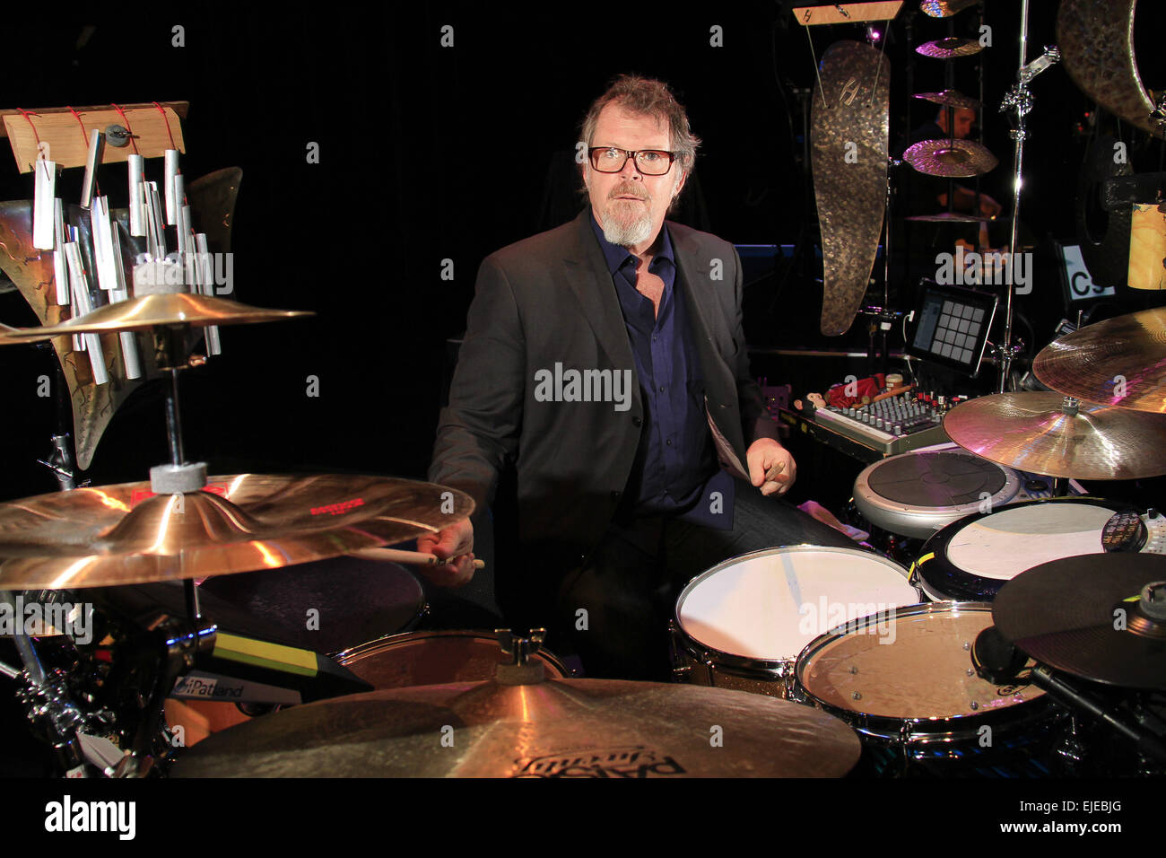 Ny, NY, USA. 19th Sep, 2014. King Crimson drummers on the 2014 tour shot on September 20, 2014