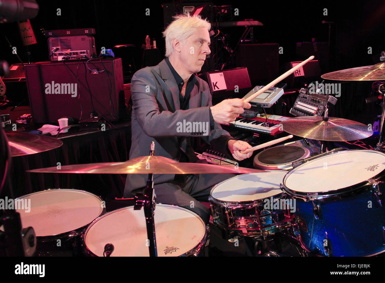 Ny, NY, USA. 19th Sep, 2014. King Crimson drummers on the 2014 tour shot on September 20, 2014