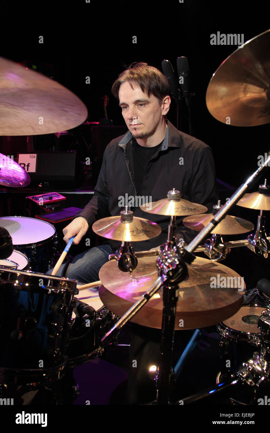 Ny, NY, USA. 19th Sep, 2014. King Crimson drummers on the 2014 tour shot on September 20, 2014