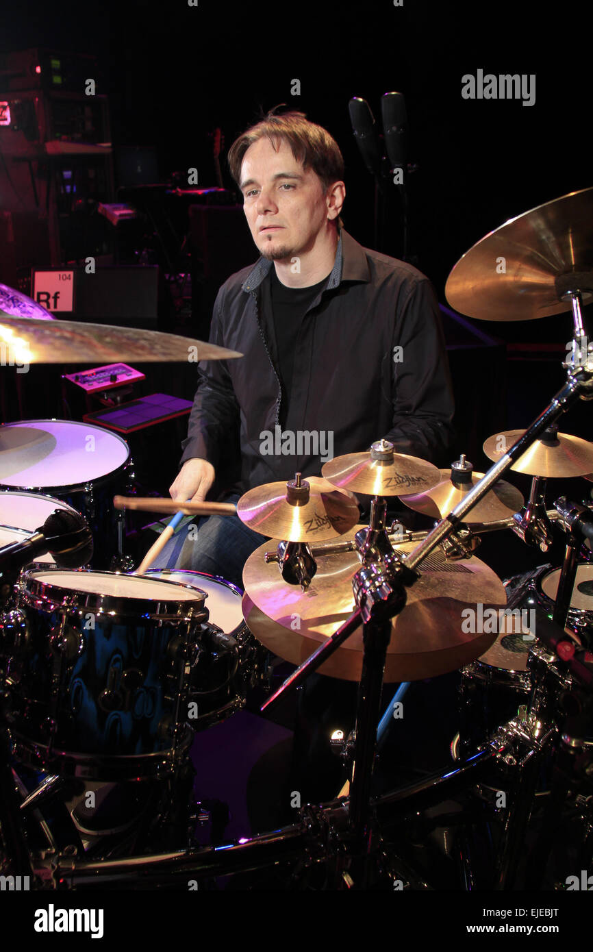 Ny, NY, USA. 19th Sep, 2014. King Crimson drummers on the 2014 tour shot on September 20, 2014