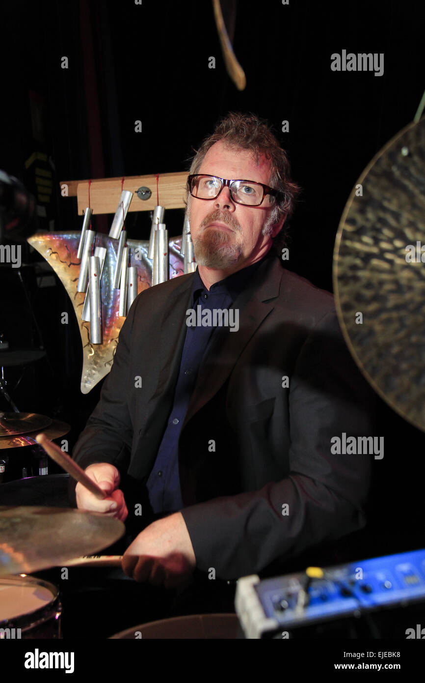 Ny, NY, USA. 19th Sep, 2014. King Crimson drummers on the 2014 tour shot on September 20, 2014