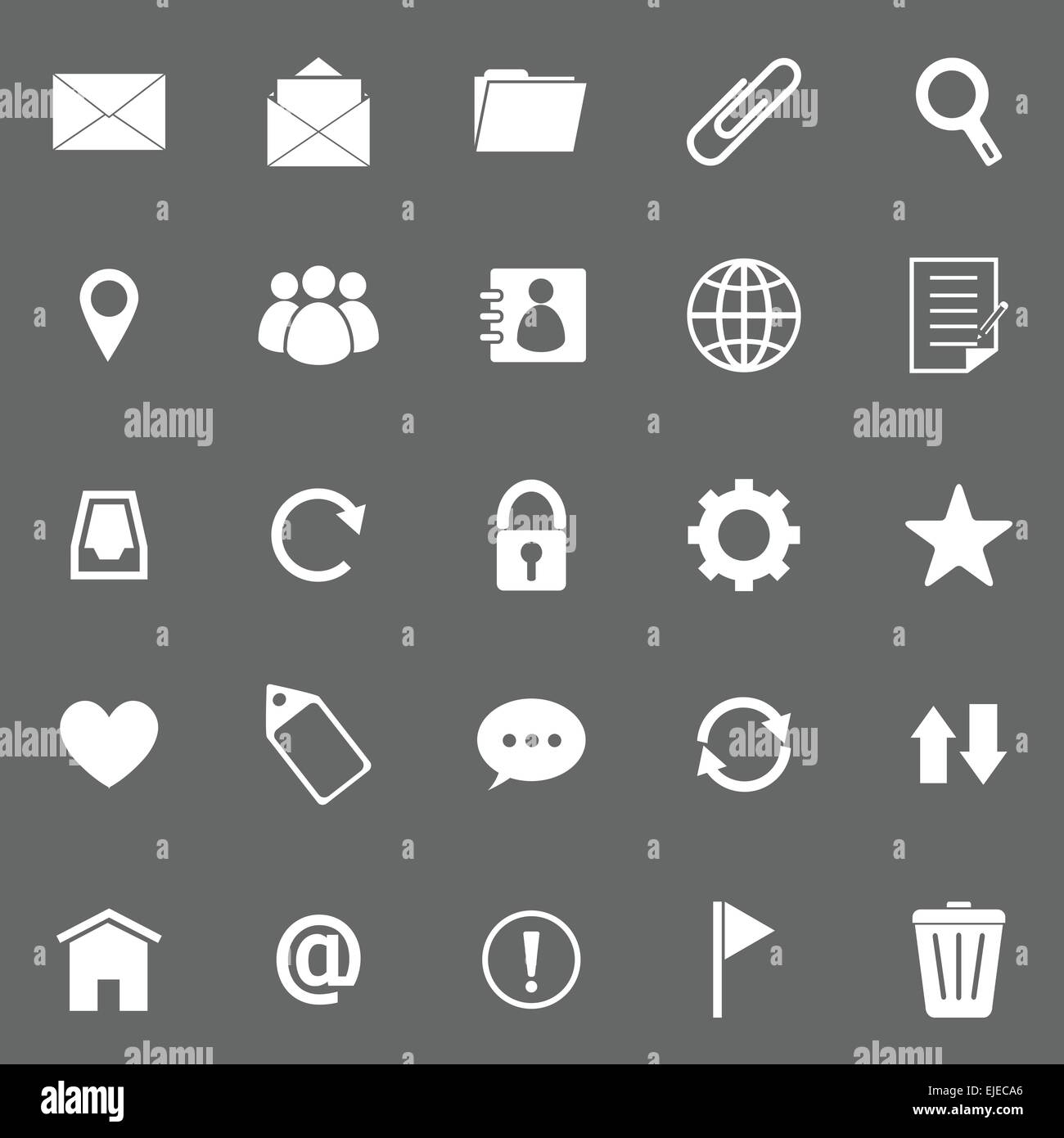 Mail icons on gray background, stock vector Stock Vector Image & Art