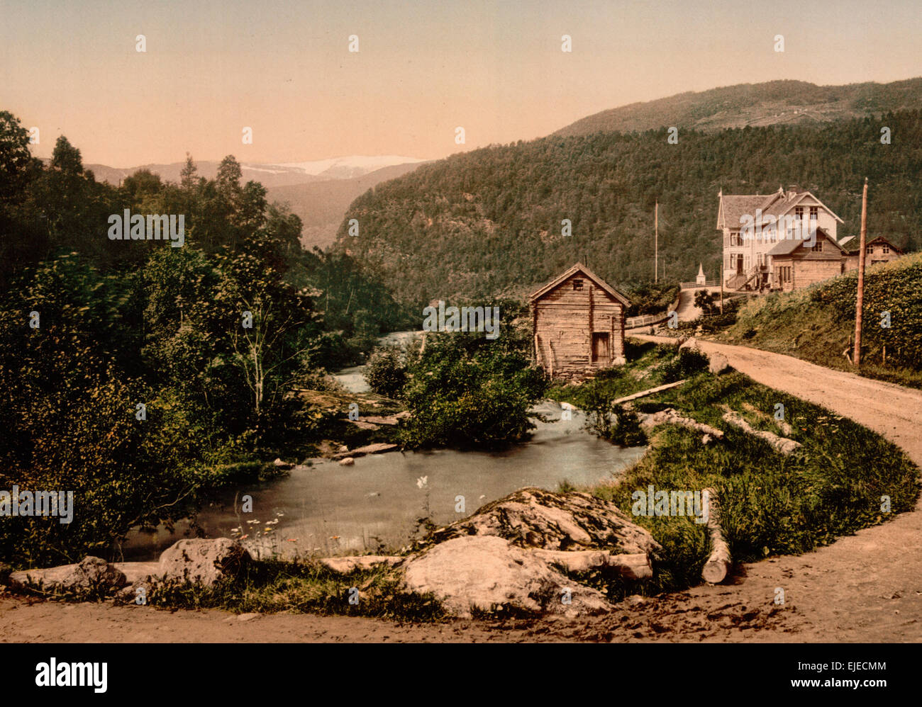 Vinge Hotel, Norway, circa 1900 Stock Photo