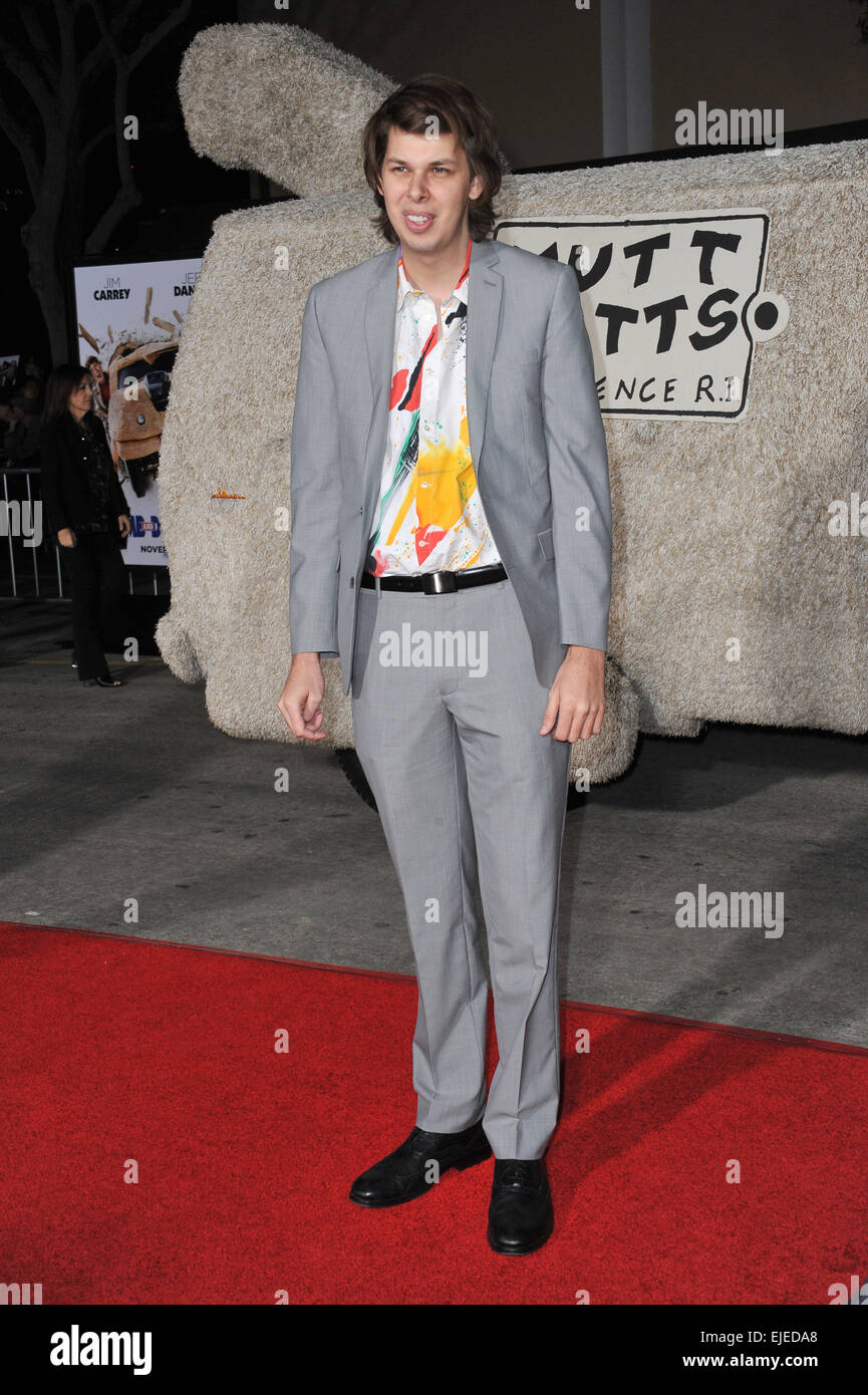 LOS ANGELES, CA - NOVEMBER 3, 2014: Matthew Cardarople at the premiere of his movie 'Dumb and Dumber To' at the Regency Village Theatre, Westwood. Stock Photo