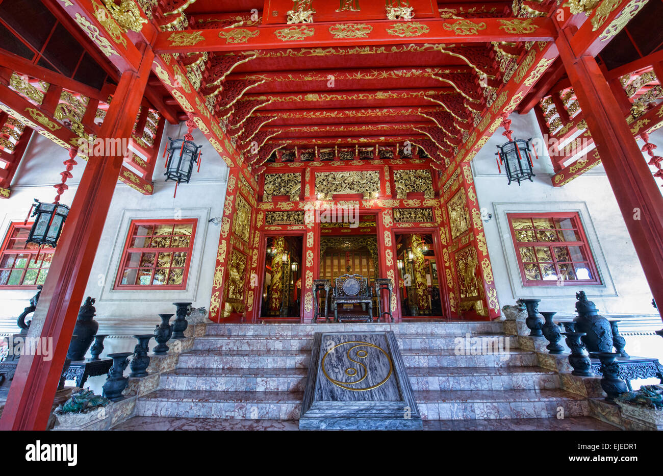Wehart Chamrunt Chinese Pavilion at the Bang Pa-In Summer Palace, Ayutthaya, Thailand Stock Photo