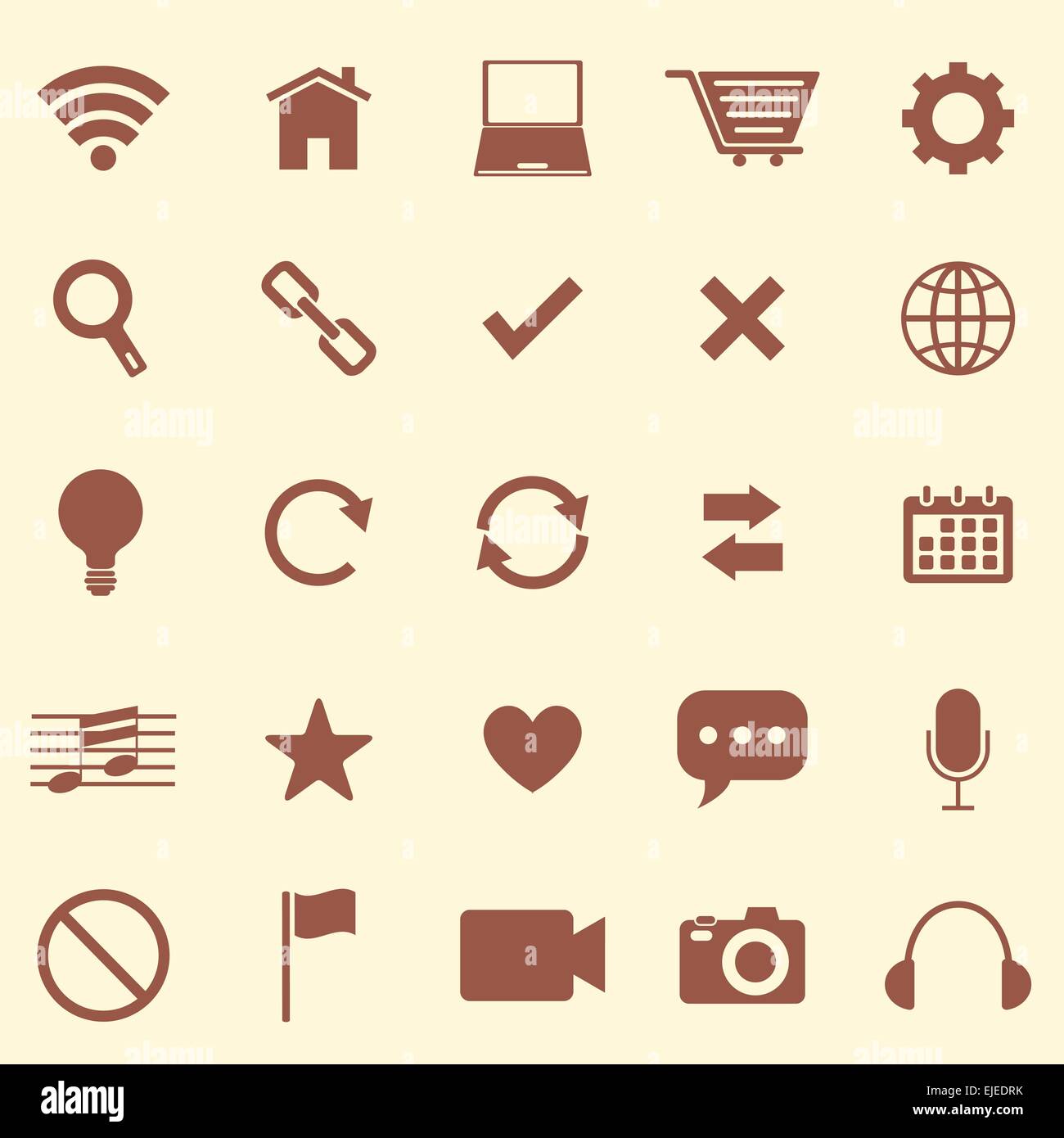 Web color icons on brown background, stock vector Stock Vector Image ...