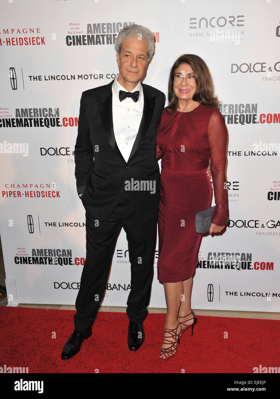 LOS ANGELES, CA - OCTOBER 21, 2014: Paula Wagner & husband Rick Nicita at the 28th Annual American Cinematheque Award Gala honoring Matthew McConaughey at the Beverly Hilton Hotel. Stock Photo