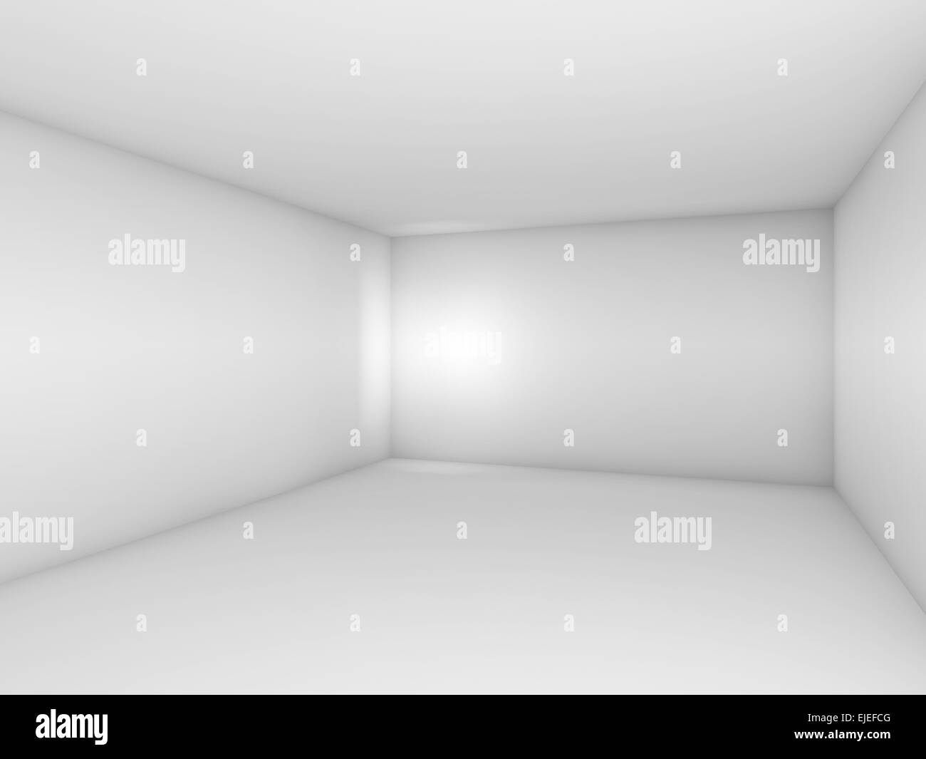 Abstract white empty room interior with spot light. 3d render ...