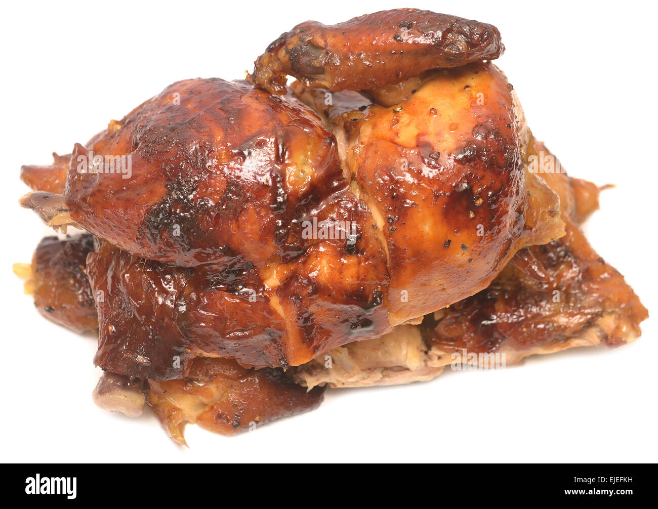 grilled chicken isolated on a white background Stock Photo