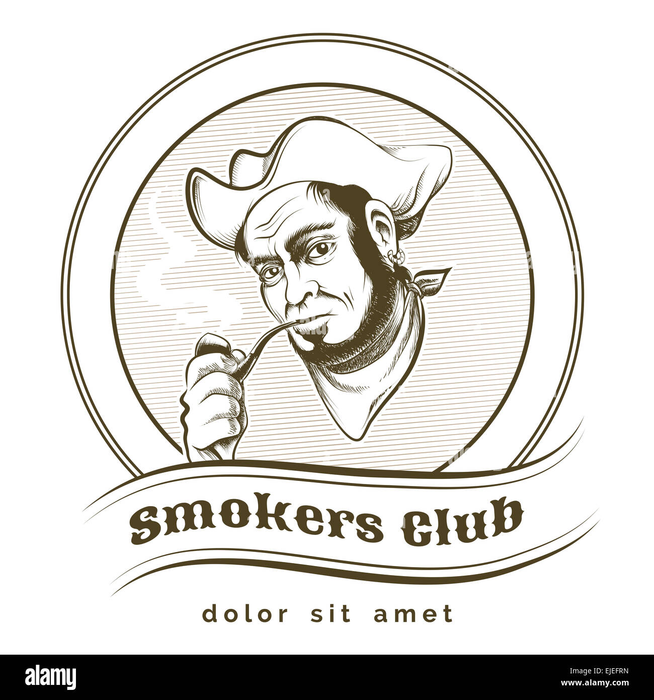 Smokers Club Stock Photo