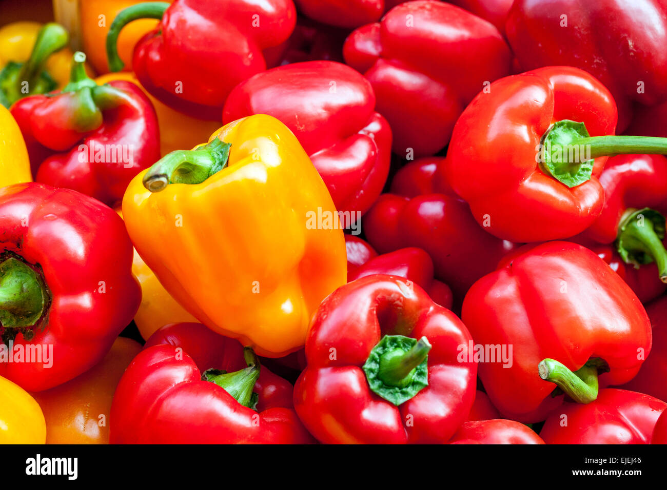 Peppers at farmers market Stock Photo - Alamy