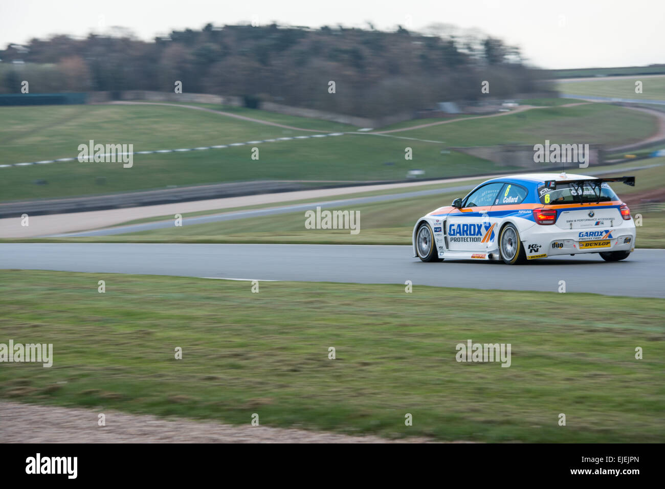 Donington Park, Castle Donnington, UK. 24th March, 2015.  Rob Collard in the Team JCT600 with GardX's BMW 125i M Sport in action during the 2015 Dunlop MSA British Touring Car Championship media day at Donington Park on March 24, 2015 in Castle Donington, England. (Photo by Gergo Toth/Alamy Live News) Stock Photo