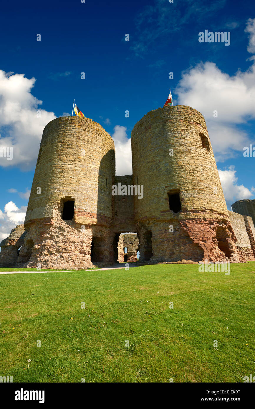 Rhuddlan Castle built in 1277 for Edward 1st next to the River Clwyd