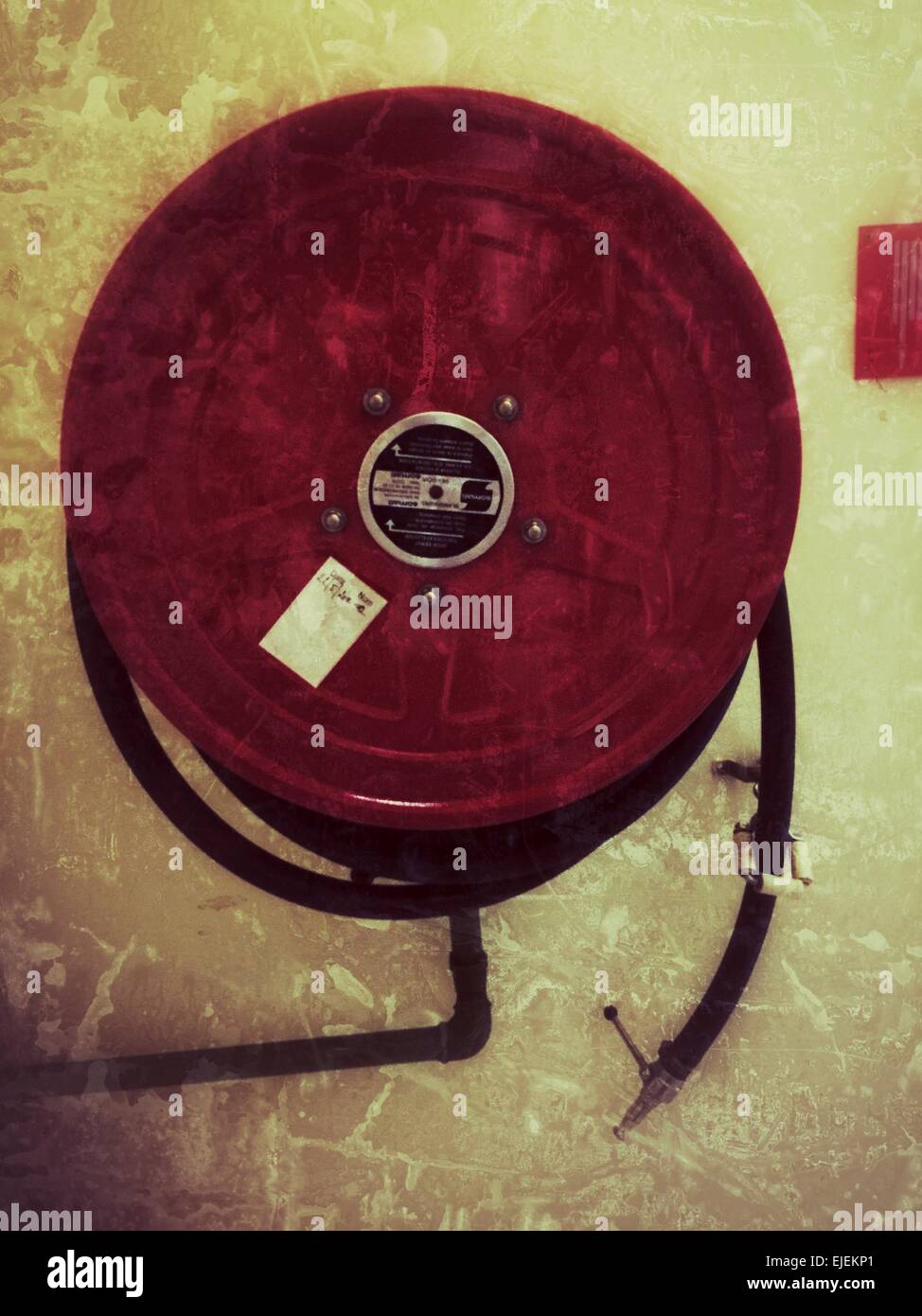 Old fashioned fire hose Stock Photo Alamy