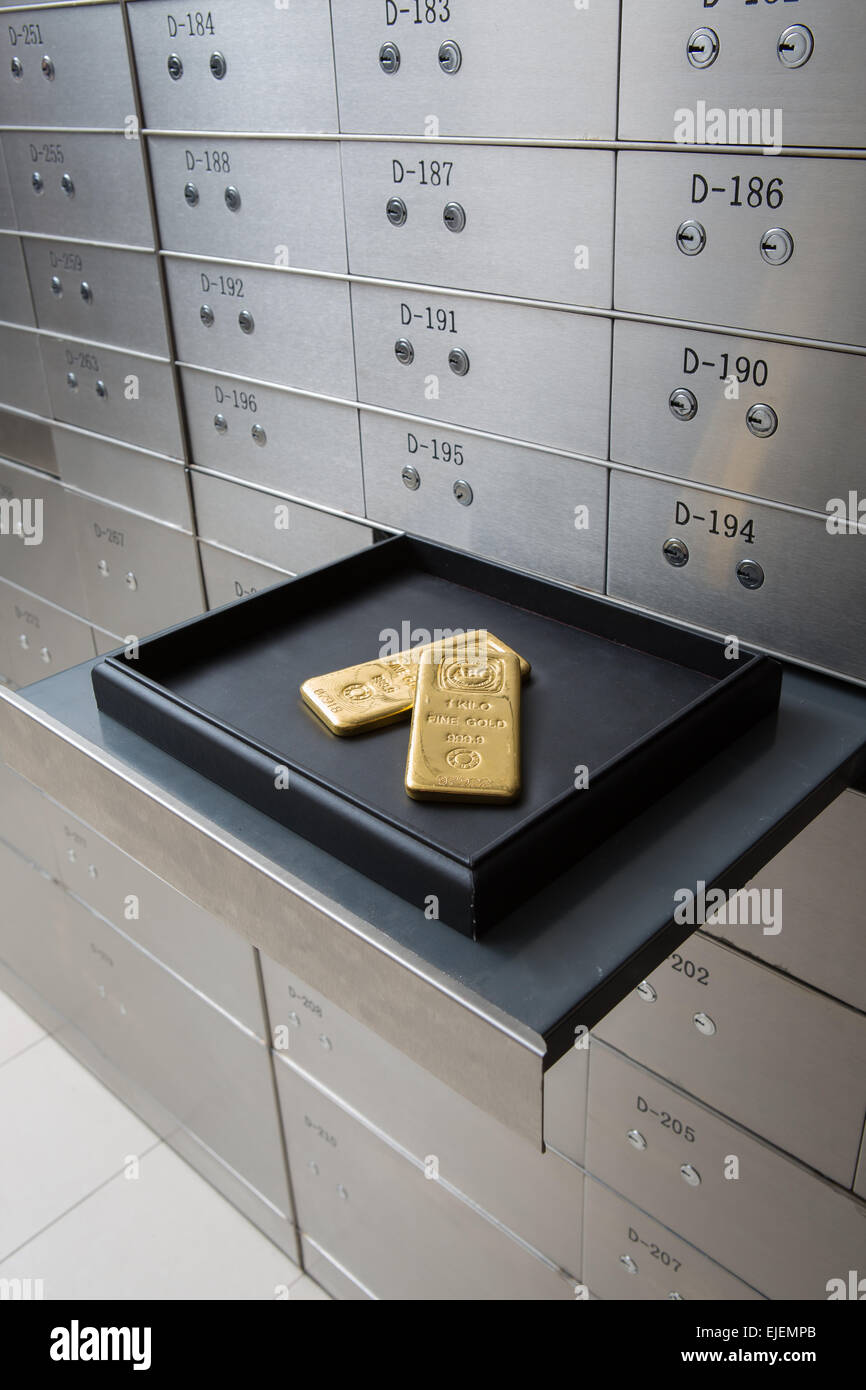 A room full of safety deposit boxes in a bank vault Stock Photo Alamy