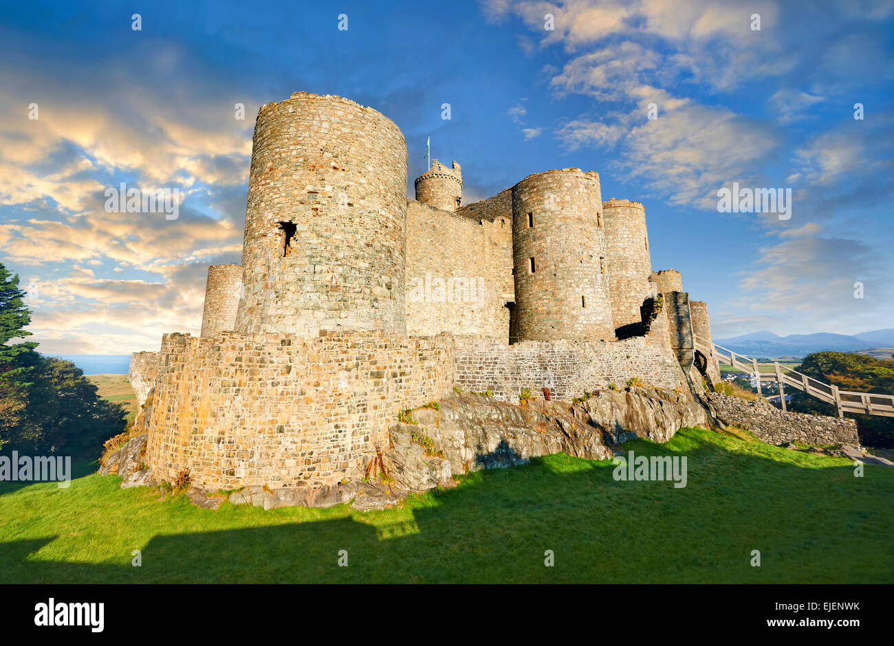 The Medieval Harlech Castle Built 1282 And 1289 For Edward 1st, A ...