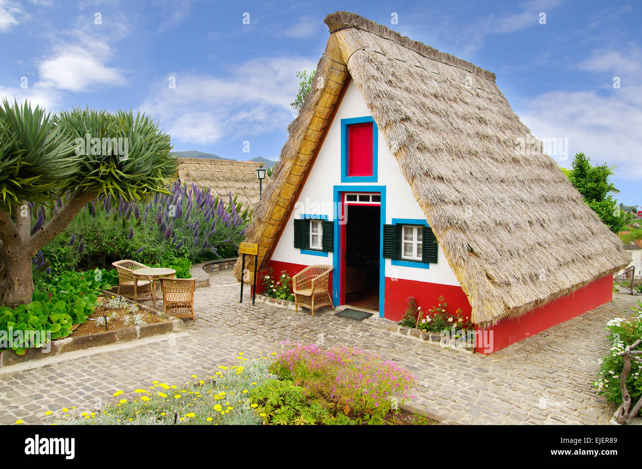 Typical souvernir sweet candy shop house, Madeira Stock Photo
