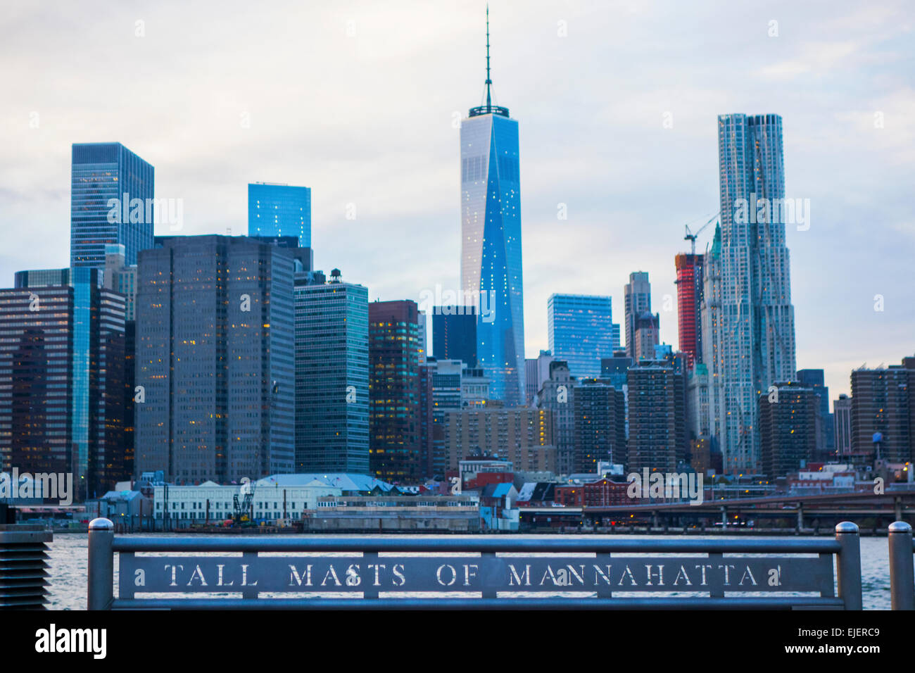 Brooklyn Bridge Park Fulton Ferry Landing Stock Photo Alamy
