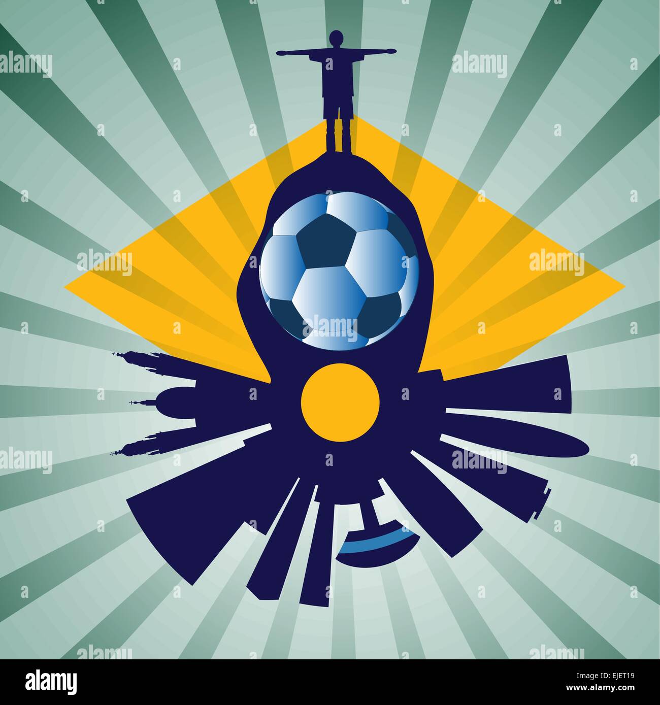 Vector - Football Player with Soccer Ball Stock Photo - Illustration of  football, motion: 196029084