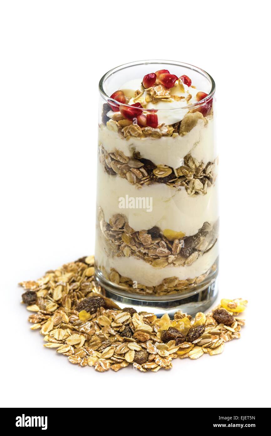 Yogurt fresh berries granola Cut Out Stock Images & Pictures - Alamy