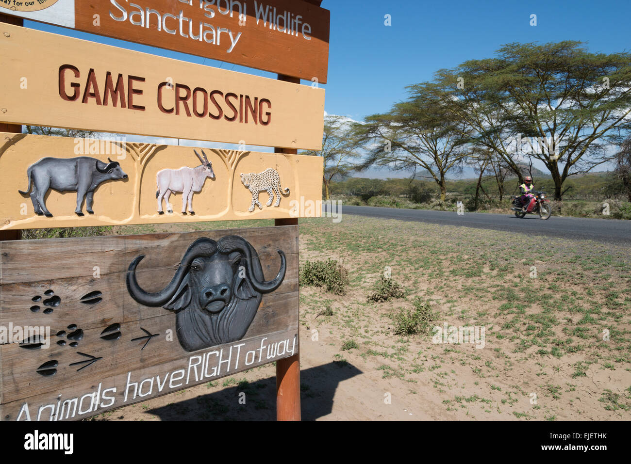 Wildlife sign. Lake Naivasha. Rift valley. Kenya. Stock Photo