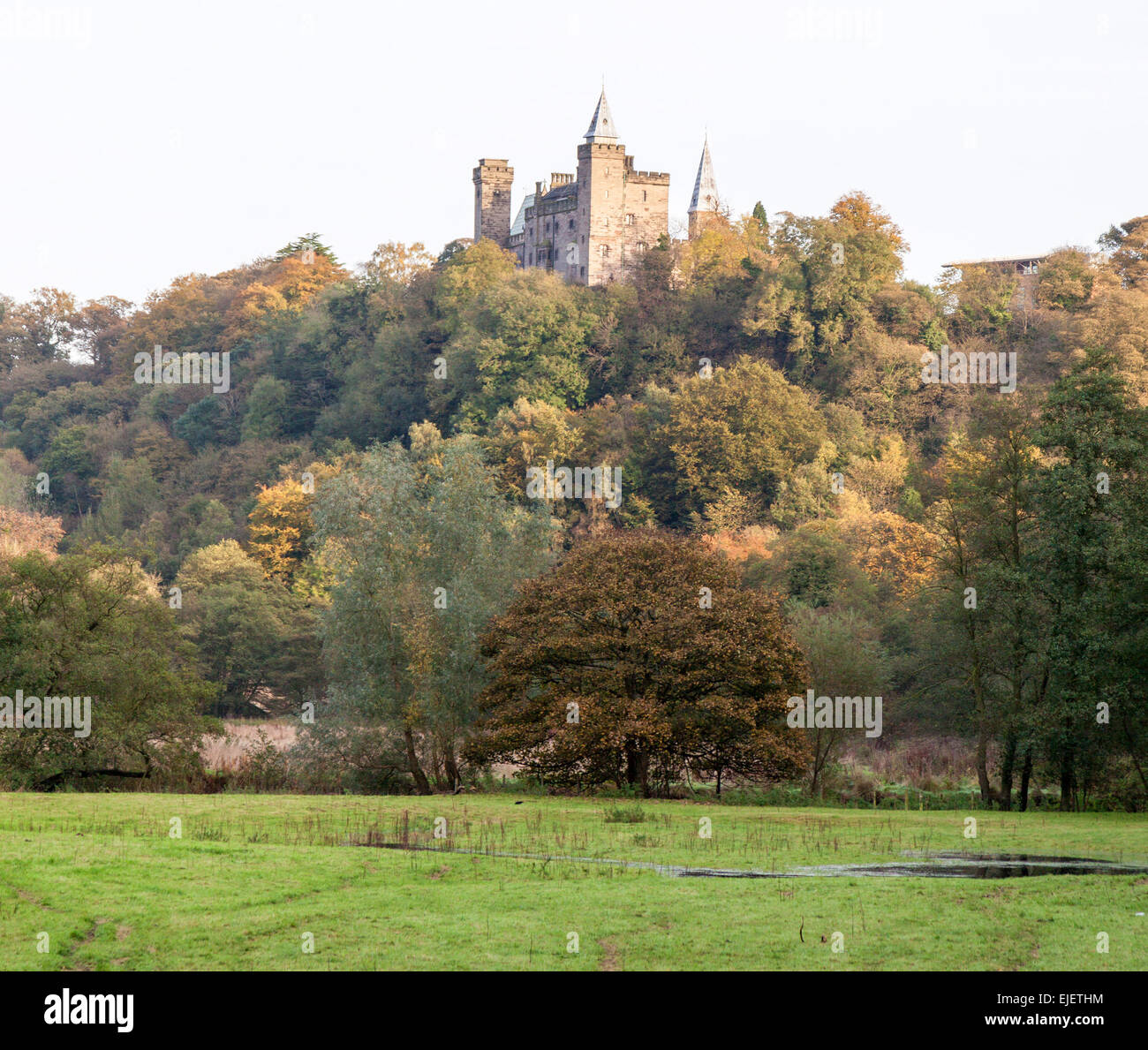 Alton castle in the village of Alton Staffordshire, the home of Alton Towers Stock Photo