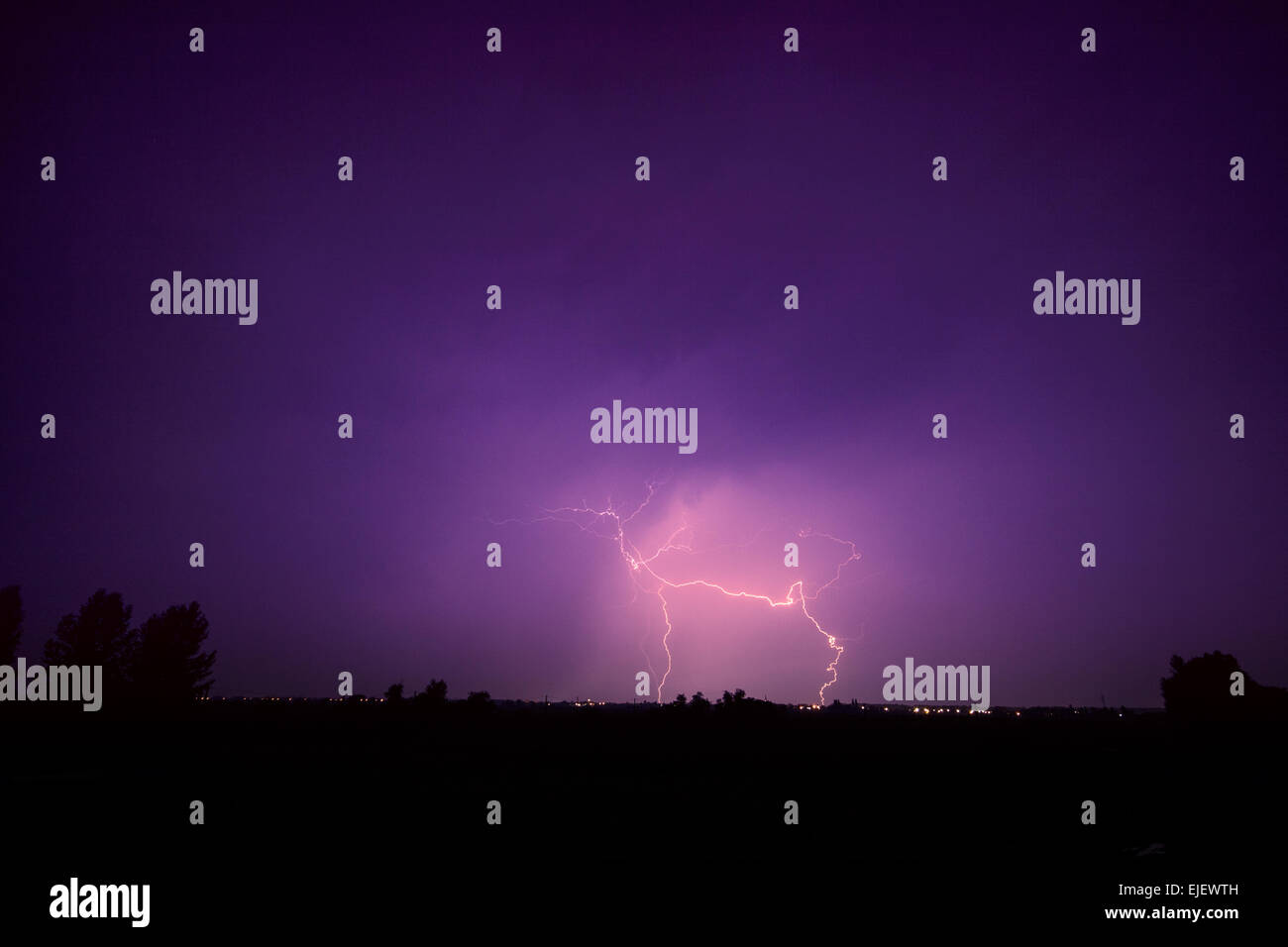 clouds and thunder lightnings and storm in Hungary Stock Photo - Alamy