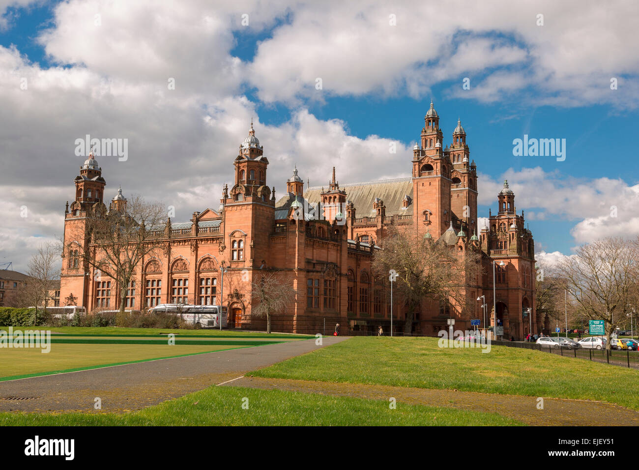 Kelvingrove Art Gallery and Museum rear entrance, Glasgow, Scotland, UK Stock Photo