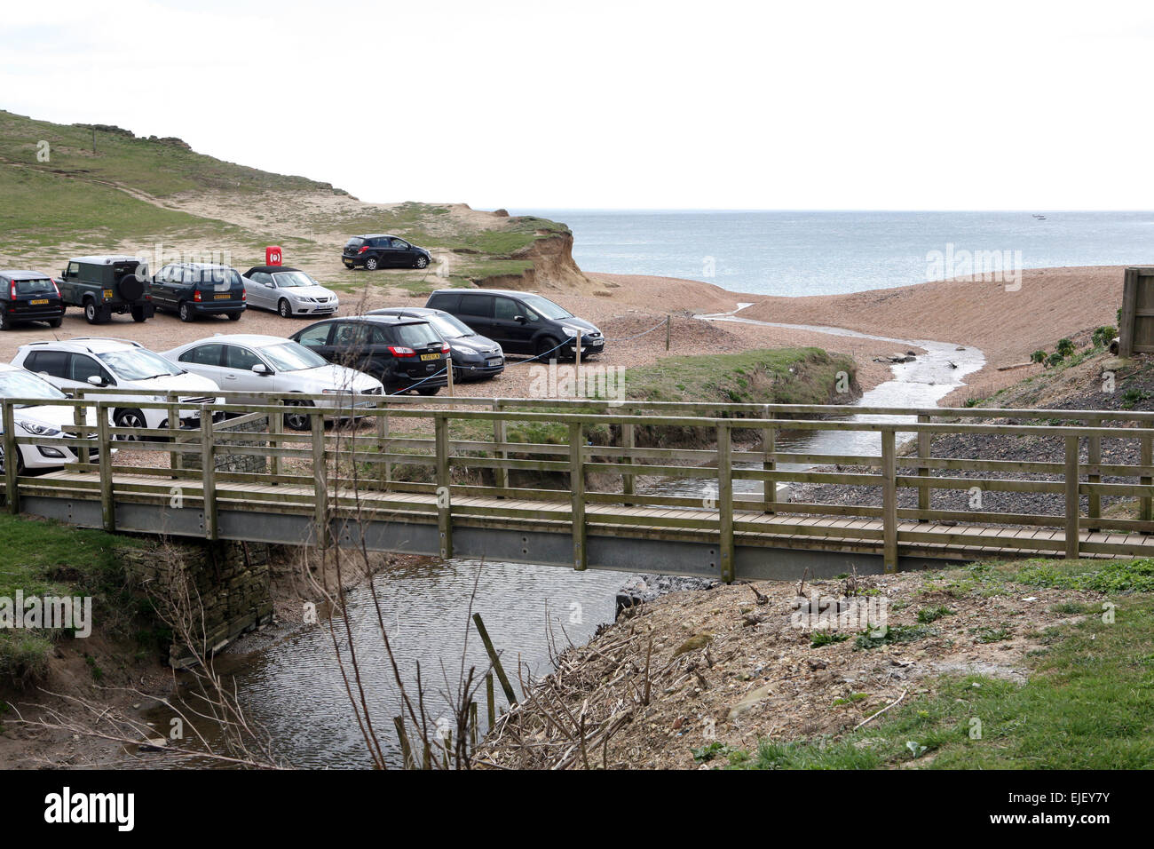 Car park near Seatown Dorset Stock Photo Alamy
