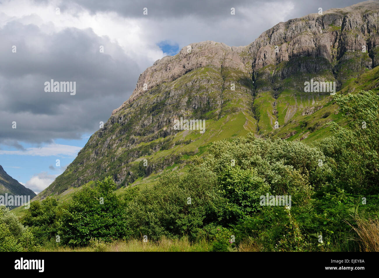 Cliffs of Aonach Dubh, on the south side of Glen Coe, Scotland Stock Photo