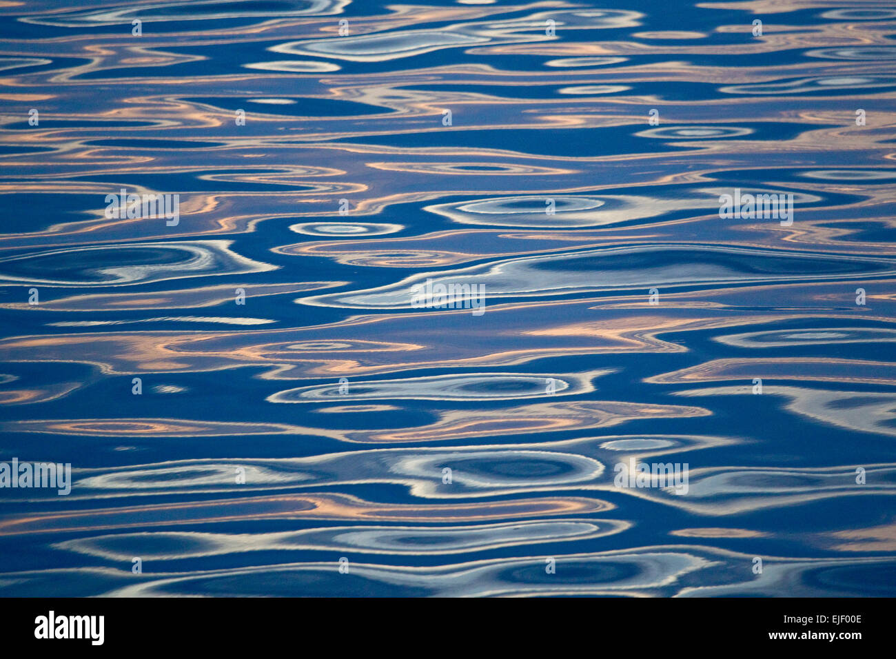 Abstract blue textured water surface background Stock Photo