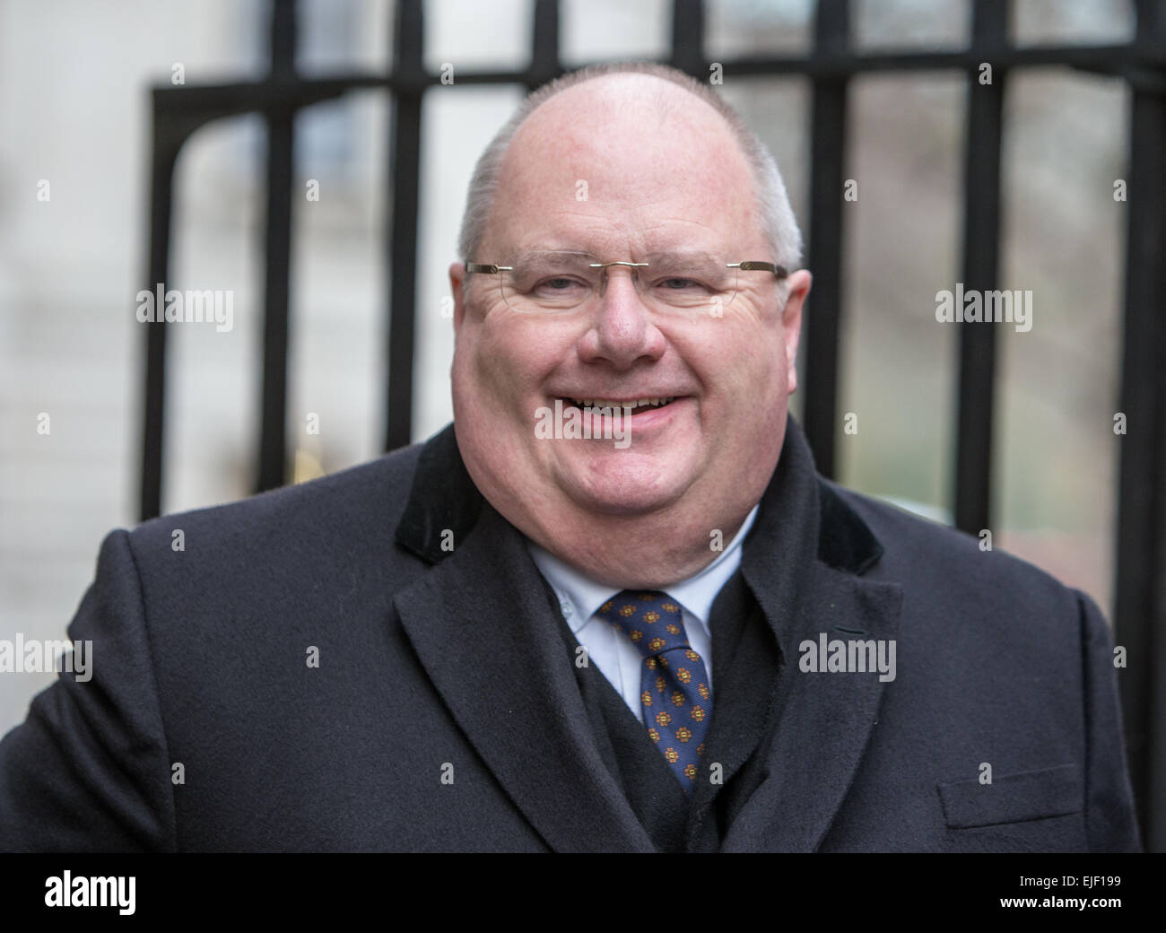 Eric Pickles,Secretary of State for Communities and Local Government, in Downing street for a cabinet meeting Stock Photo