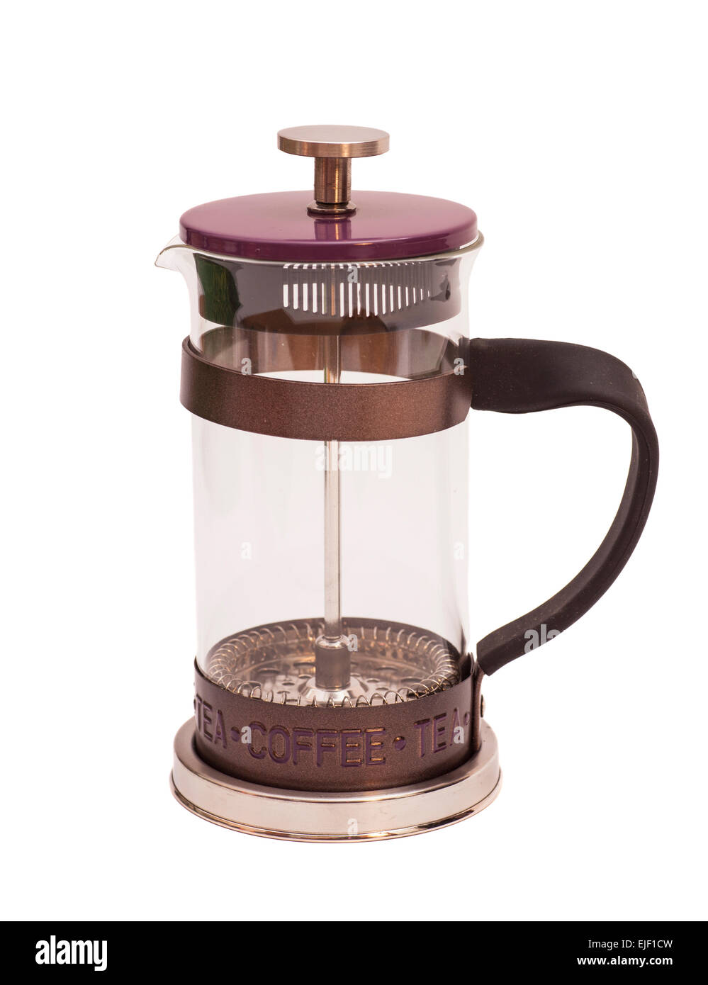 French Press Coffee or Tea Maker isolated on white background Stock Photo Alamy