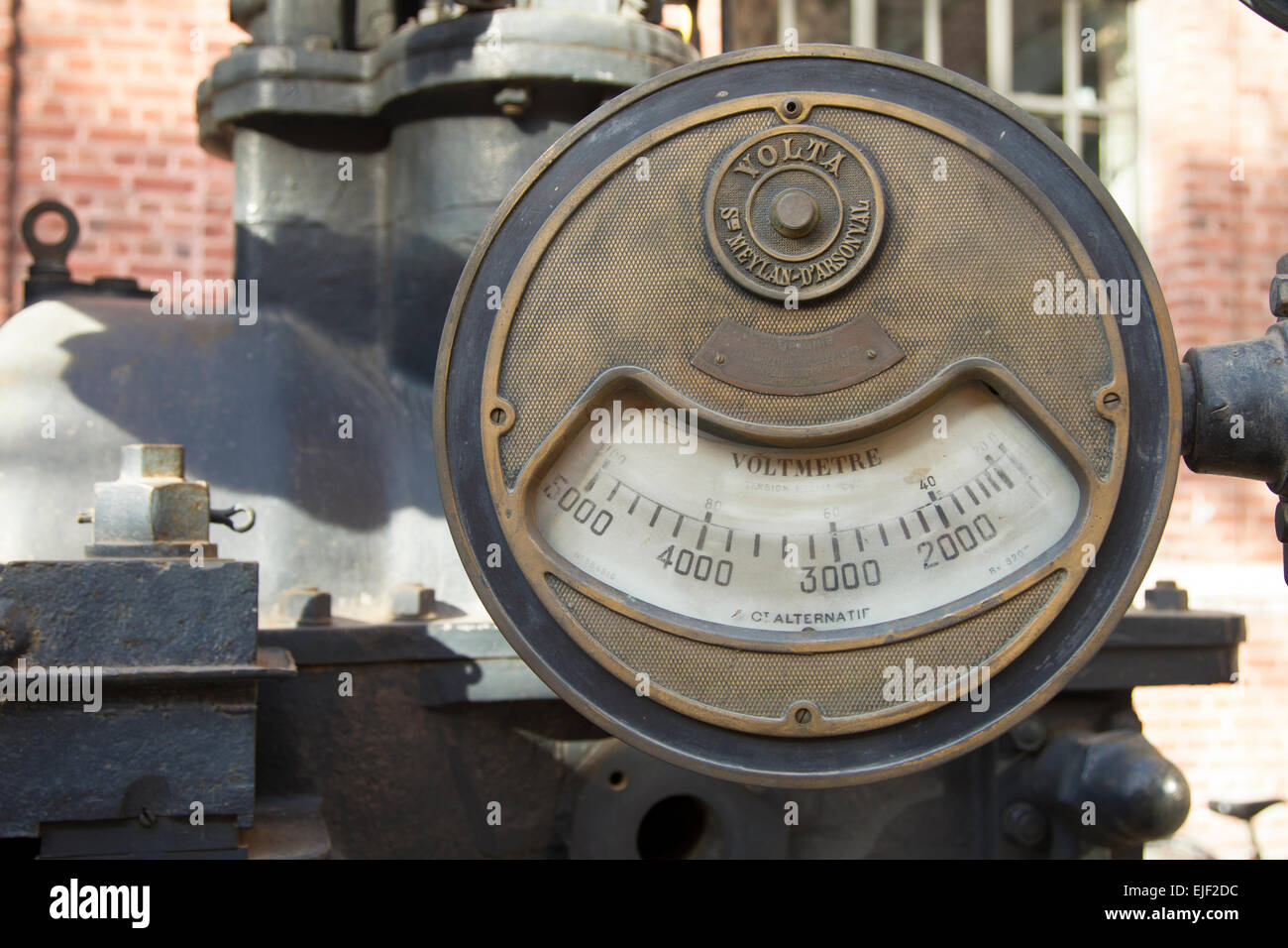 Voltmeter in mining museum in Lewarde, France. Stock Photo