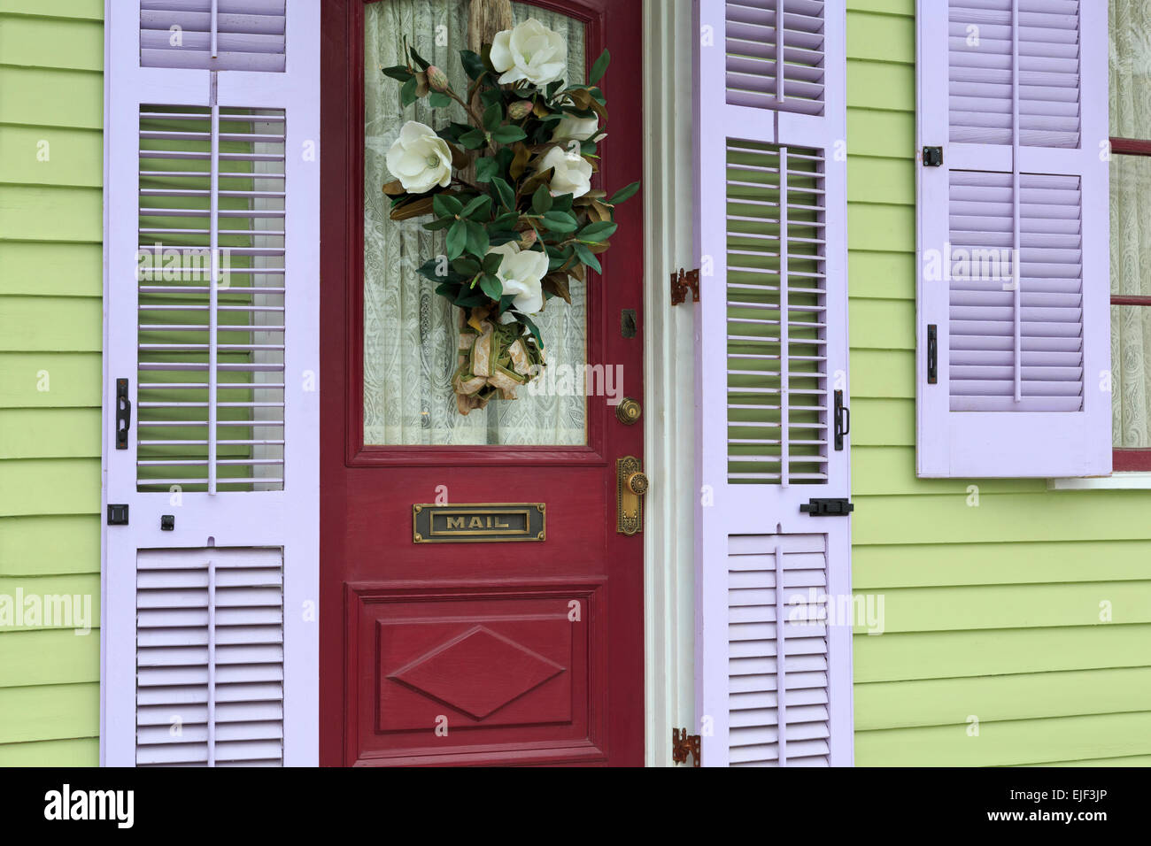 House in Faubourg Marigny District,New Orleans, Louisiana, USA Stock Photo