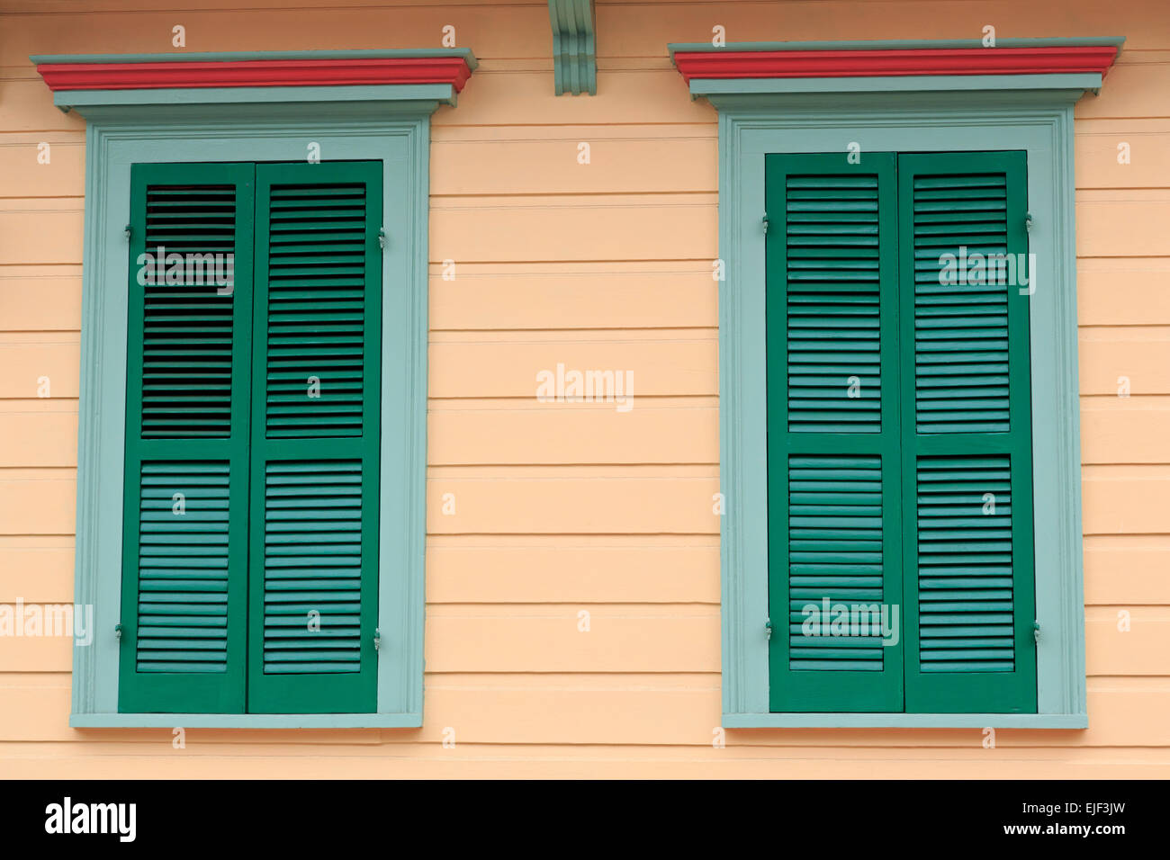 House on Chartres Street, French Quarter, New Orleans, Louisiana, USA Stock Photo