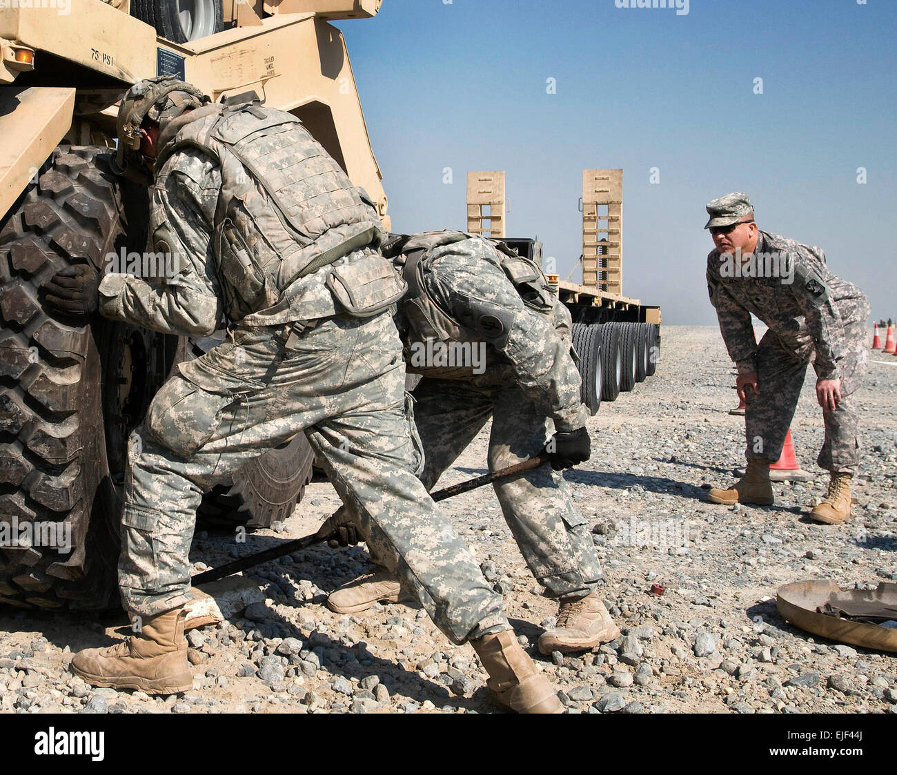 Third Army U.S. Army Spc. Skyler Reed and Sgt. Mitchell Brahms mount a ...