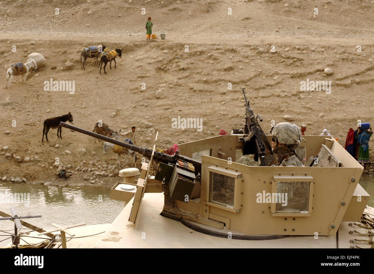 A U S Army Soldier From The Arizona Army National Guard Provides