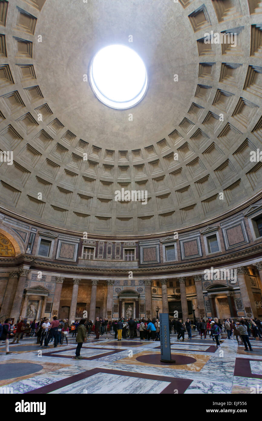 Inside the Pantheon in Rome Italy Stock Photo