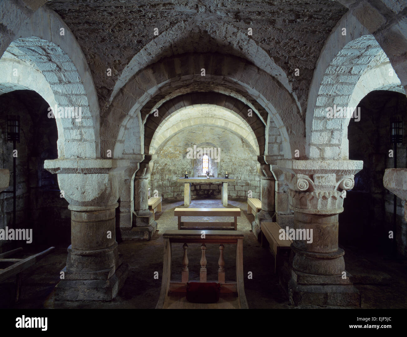 The crypt of St Mary's Church, Lastingham, North Yorkshire, built 1078