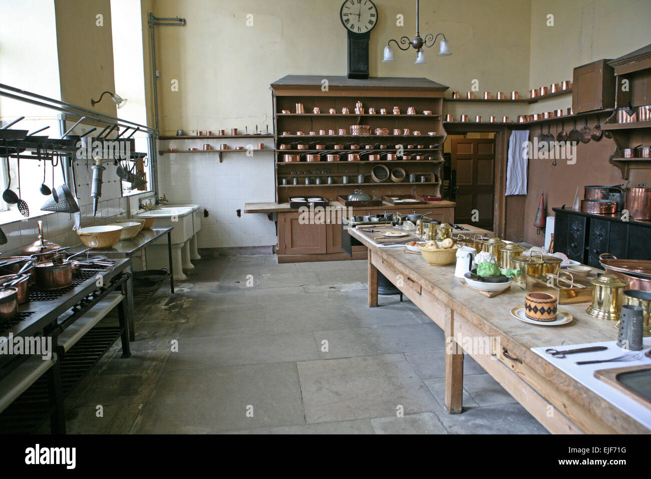 The kitchens at Petworth House Stock Photo Alamy