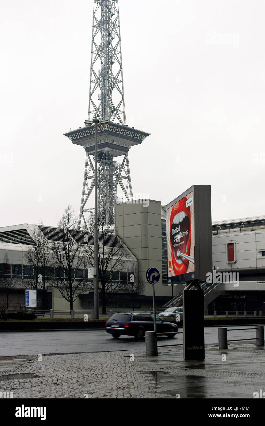 Road at the Berlin Radio Tower Stock Photo Alamy
