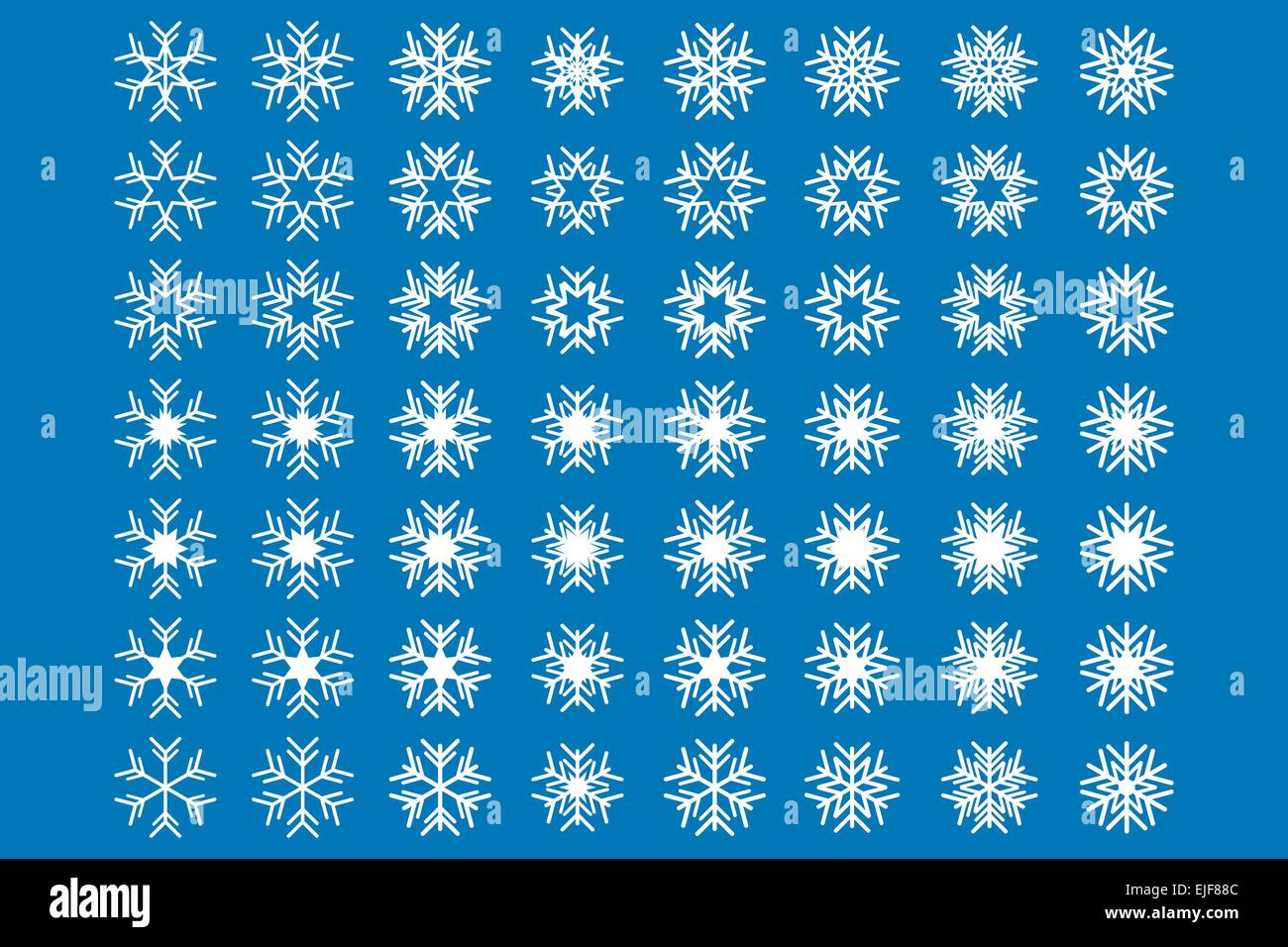 Snowflakes Background Vector Icon Set Stock Vector