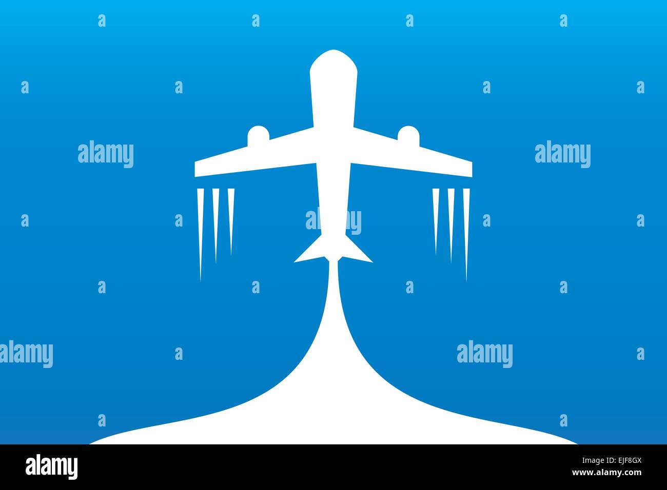Airplane - vector logo concept. Aircraft illustration. Stock Vector