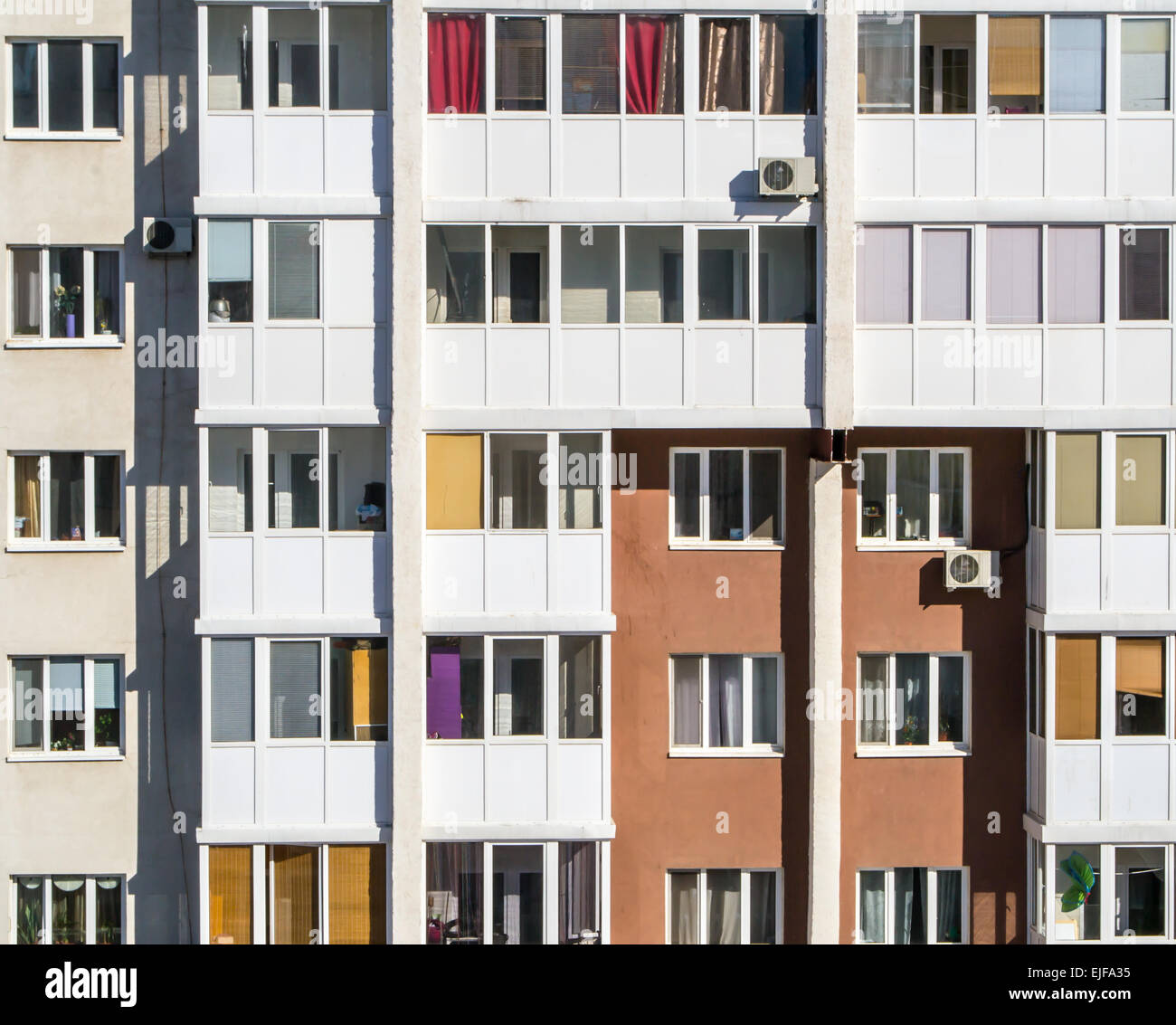 High-rise residential buildings creates an unusual unique pattern of ...
