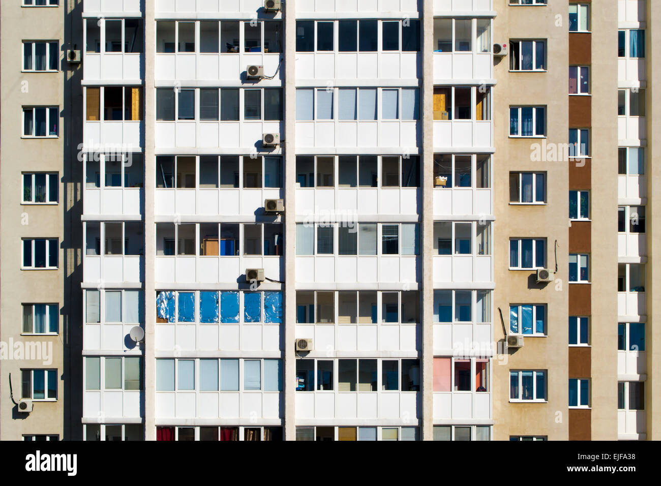 High-rise residential buildings creates a unique modern pattern of ...