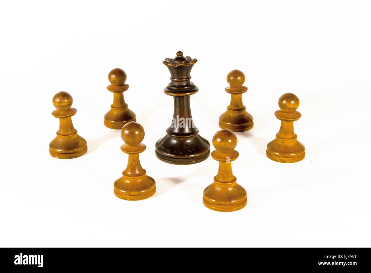 A chessboard of order six with six black rooks placed in such a way