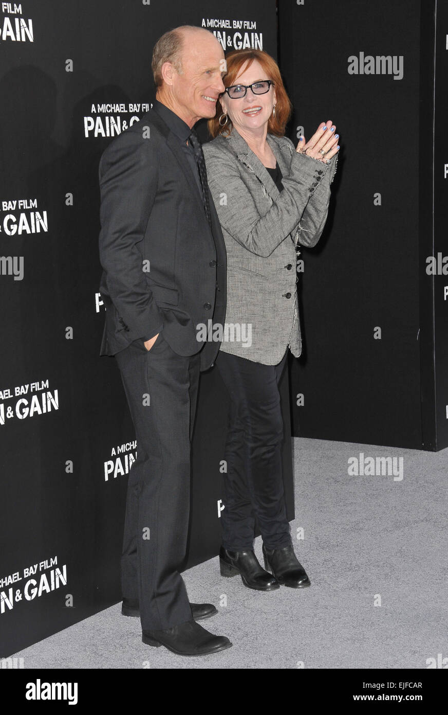 LOS ANGELES, CA - APRIL 22, 2013: Ed Harris & wife Amy Madigan at the Los Angeles premiere of