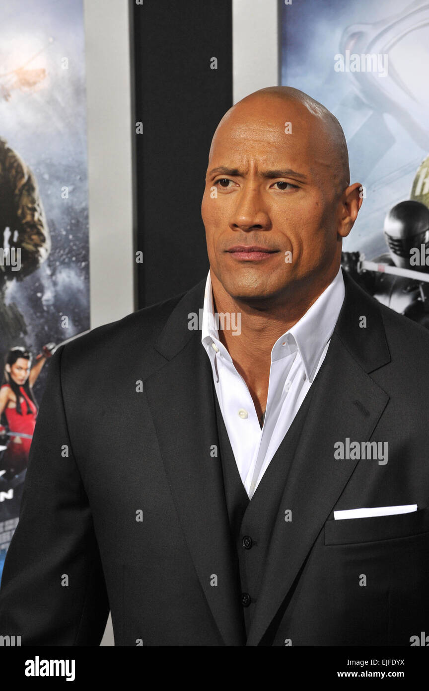 LOS ANGELES, CA - MARCH 28, 2013: Dwayne Johnson, aka "The Rock" at the